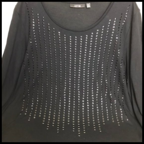 Apt. 9 Beaded Soft Tunic Top With 5" Satin Hem Size XL - Picture 5 of 8